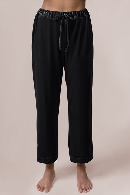 Daybreak Velvet Sleep Pants | Made To Order - Black