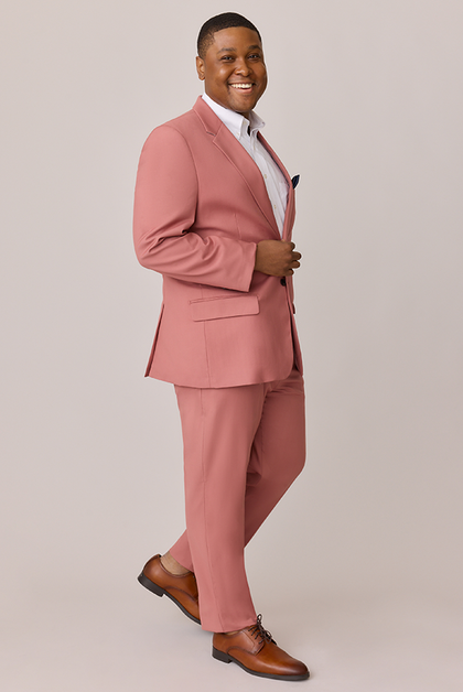 Model: Cashman; Size: Modern 40/32. Pictured with Romantic Blue Satin Pocket Square