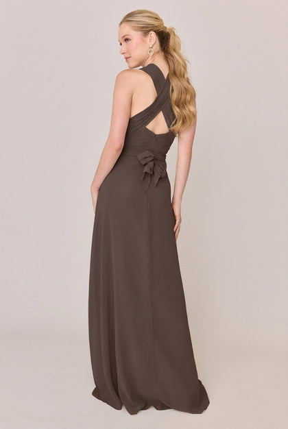 Devan Convertible Chiffon Dress | Made To Order | Espresso