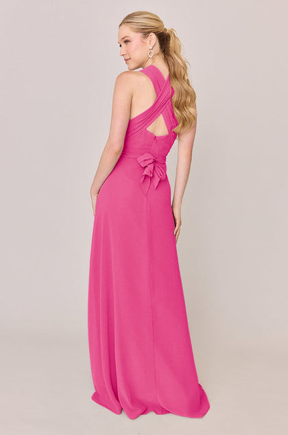 Devan Convertible Chiffon Dress | Made To Order | Malibu Pink