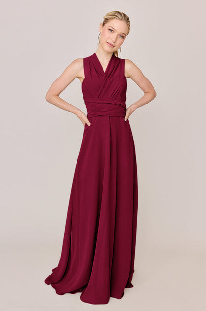 Devan Convertible Chiffon Dress | Made To Order | Marsala