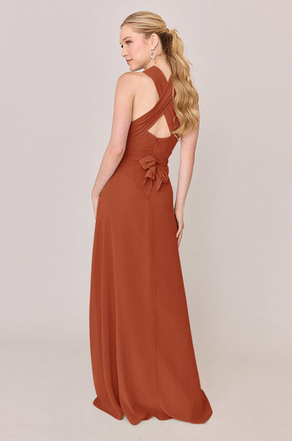 Devan Convertible Chiffon Dress | Made To Order | Rust