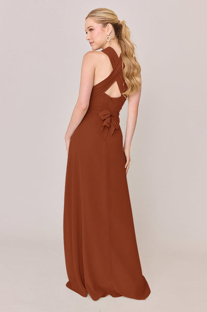 Devan Convertible Chiffon Dress | Made To Order | Rust
