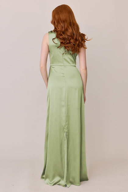 Diana Satin Dress | Made To Order | Matcha