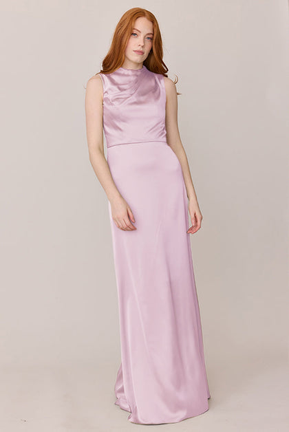 Diana Satin Dress | Made To Order | Baby Pink