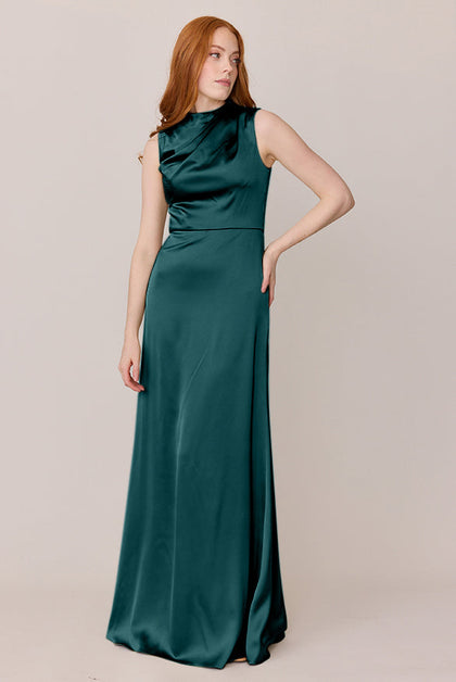 Diana Satin Dress | Made To Order | Emerald