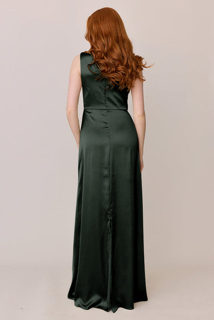 Diana Satin Dress | Made To Order | Deep Olive