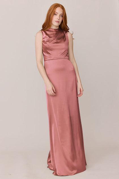 Diana Satin Dress | Made To Order | Desert Rose