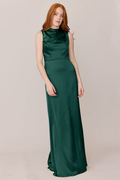 Diana Satin Dress | Made To Order | Emerald