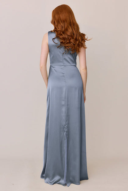 Diana Satin Dress | Made To Order | French Blue