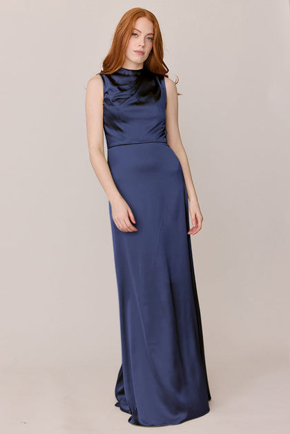 Diana Satin Dress | Made To Order | Indie Blue