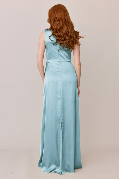 Diana Satin Dress | Made To Order | Light Blue