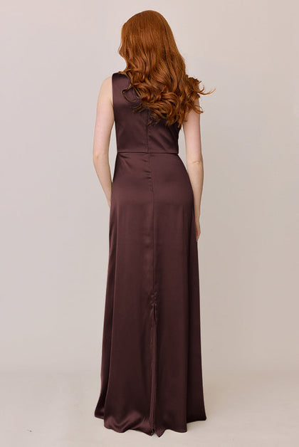 Diana Satin Dress | Made To Order | Mahogany
