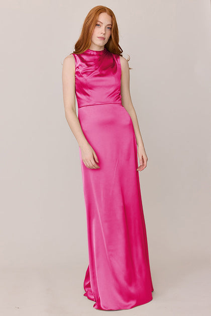 Diana Satin Dress | Made To Order | Malibu Pink