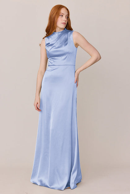Diana Satin Dress | Made To Order | Periwinkle