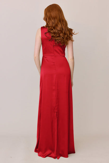 Diana Satin Dress | Made To Order | Poppy Red