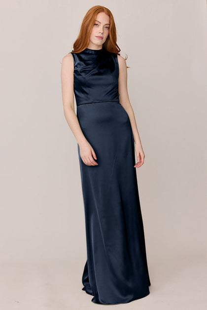 Diana Satin Dress | Made To Order | Romantic Blue