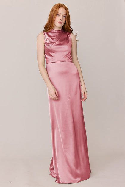 Diana Satin Dress | Made To Order | Rosette