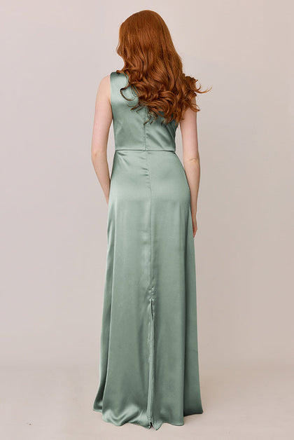 Diana Satin Dress | Made To Order | Sage