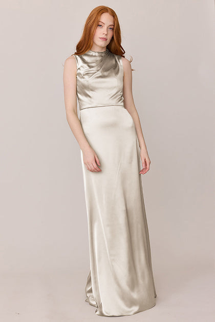 Diana Satin Dress | Made To Order | Soft Champagne