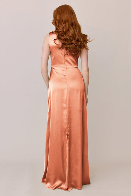 Diana Satin Dress | Made To Order | Tangerine