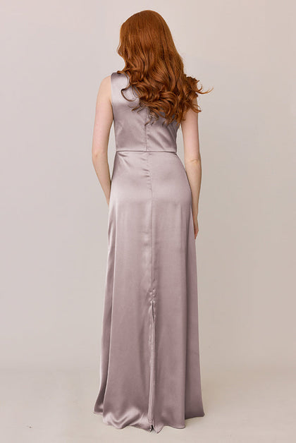 Diana Satin Dress | Made To Order | Taupe