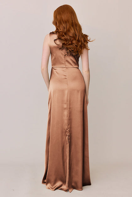 Diana Satin Dress | Made To Order | Toffee