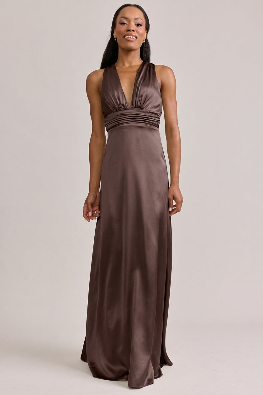Dylan Satin Dress | Made To Order Silver Sage Dylan Satin Dress | Made To Order Silver Sage