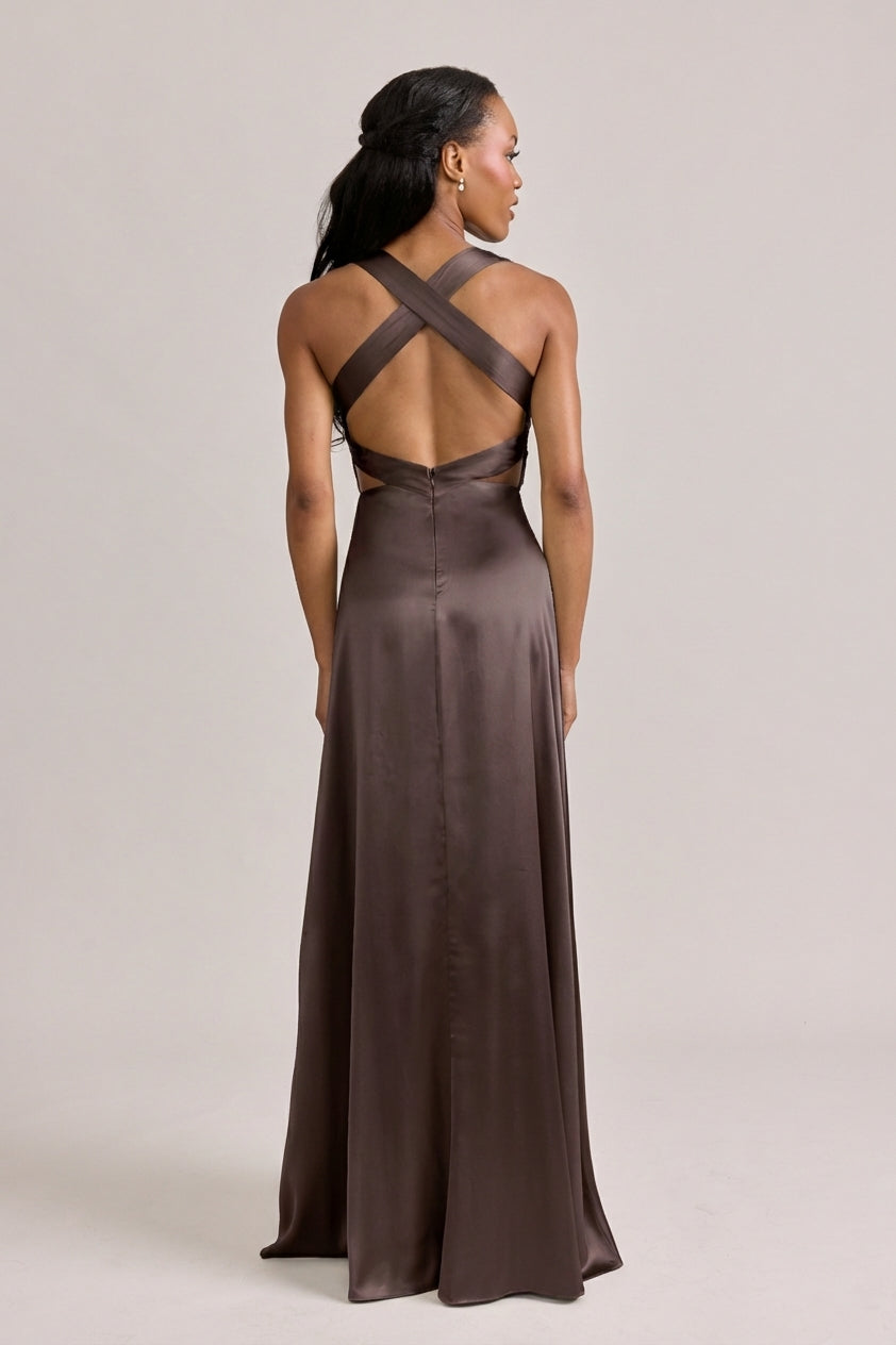 Dylan Satin Dress | Made To Order Silver Sage Dylan Satin Dress | Made To Order Silver Sage