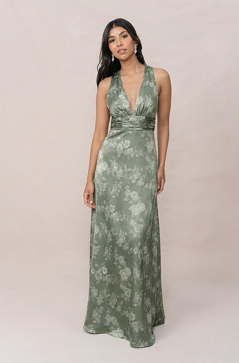 revelry dylan satin dress Dylan Satin Floral Print Dress