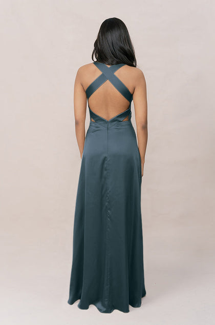 Dylan Satin Dress | Made To Order | Eucalyptus
