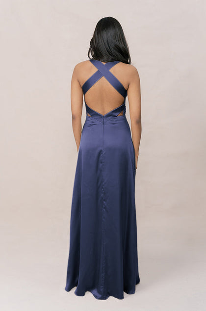 Dylan Satin Dress | Made To Order | Indie Blue