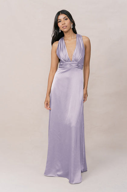 Dylan Satin Dress | Made To Order | Light Lavender