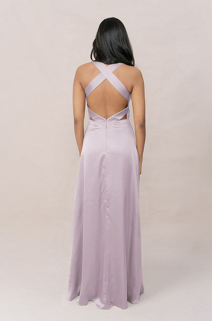 Dylan Satin Dress | Made To Order | Lilac