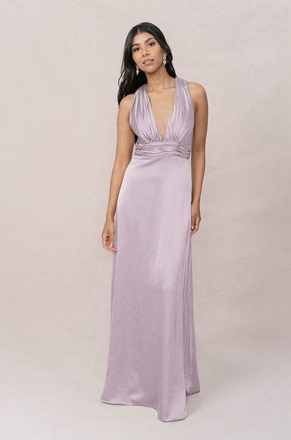 Dylan Satin Dress | Made To Order | Lilac