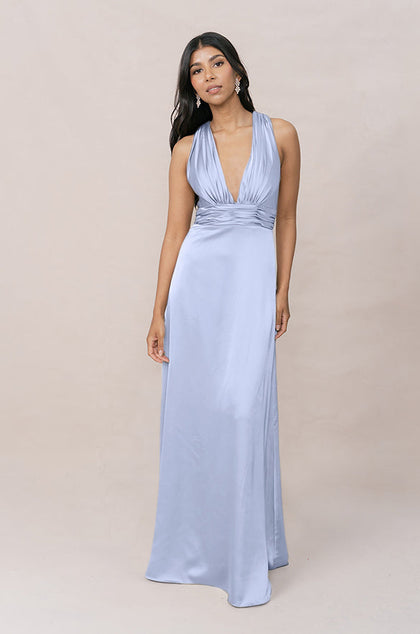 Dylan Satin Dress | Made To Order | Periwinkle