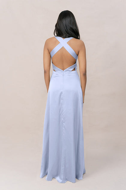 Dylan Satin Dress | Made To Order | Periwinkle