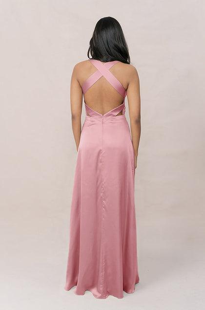 Dylan Satin Dress | Made To Order | Rosette