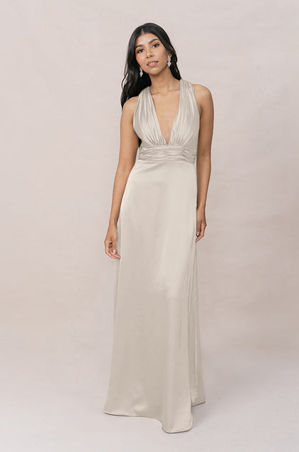 Dylan Satin Dress | Made To Order | Soft Champagne