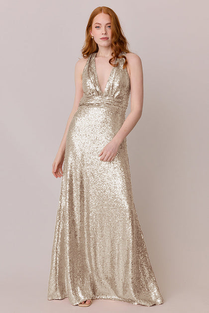 Dylan Sequin Dress | Made To Order | Gold