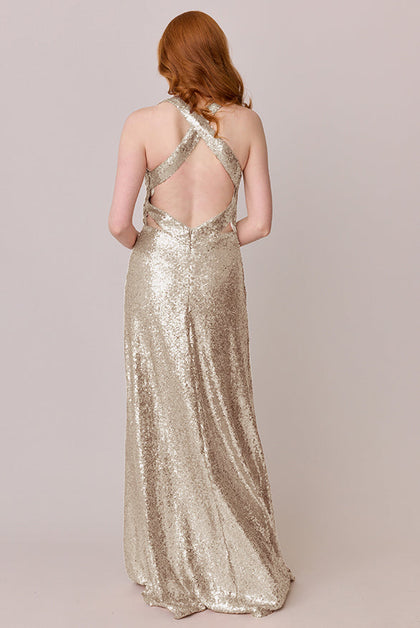 Dylan Sequin Dress | Made To Order | Champagne Gold