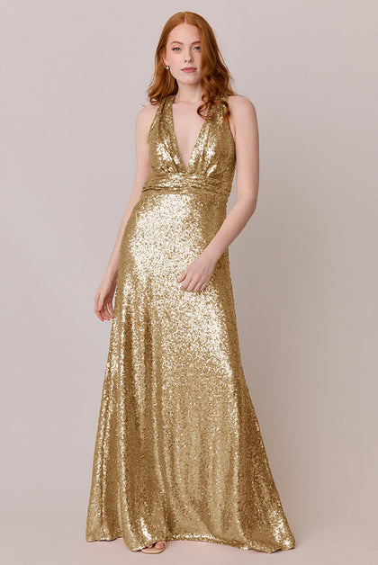 Dylan Sequin Dress | Made To Order | Gold