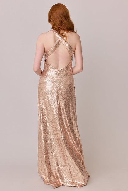 Dylan Sequin Dress | Made To Order | Rose Gold