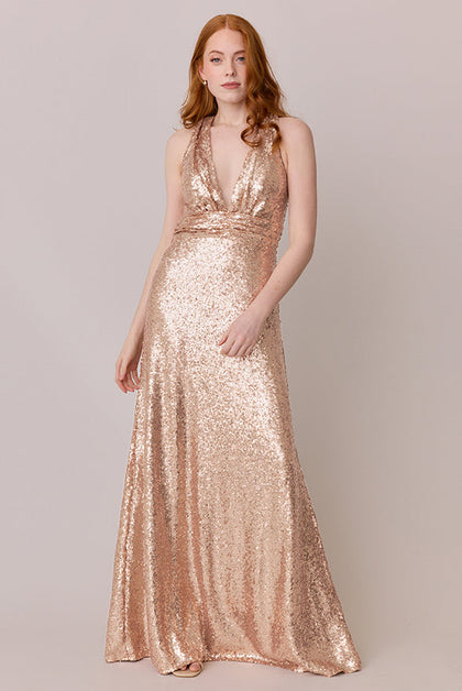 Dylan Sequin Dress | Made To Order | Gold