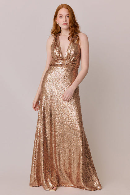 Dylan Sequin Dress | Made To Order | Gold