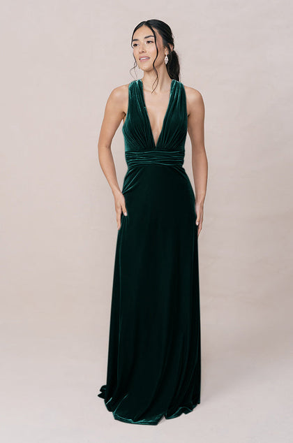 Dylan Velvet Dress | Made To Order | Emerald