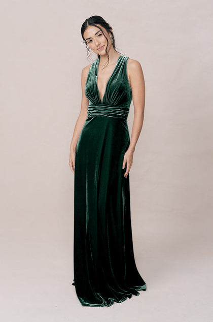 Dylan Velvet Dress | Made To Order | Emerald