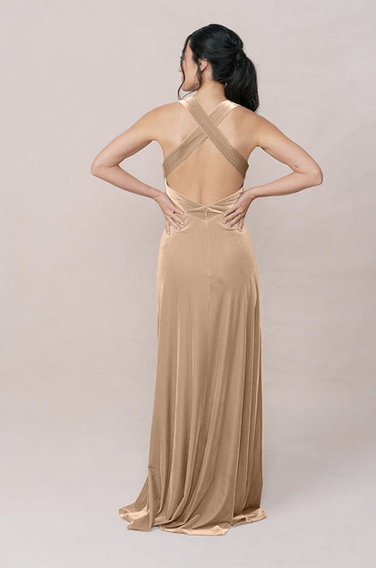 Dylan Velvet Dress | Made To Order | Champagne