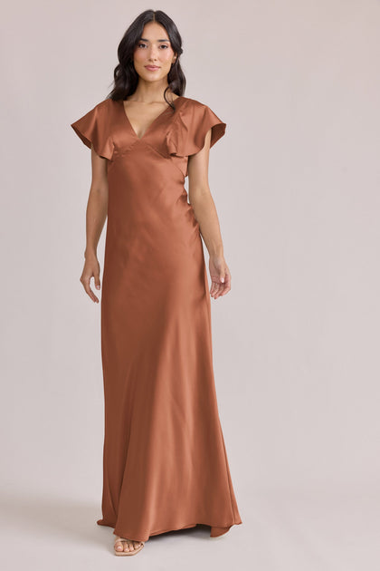 Eden Satin Dress | Made To Order | Copper