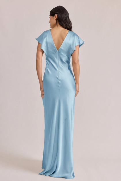 Eden Satin Dress | Made To Order | Light Blue